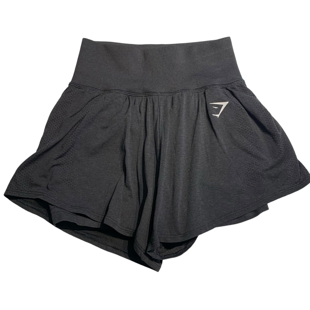 Gymshark Vital Seamless 2-in-1 Running Shorts Black High Waisted Womens Small